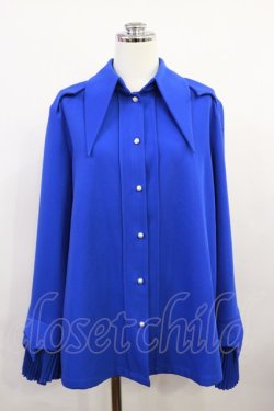 画像1: Princess Chronicles（海外ロリータブランド） / プリーツブラウス L ブルー H-26-04-03-1032-LO-BL-NS-ZH