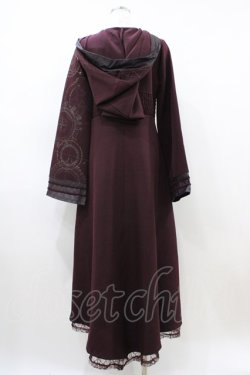 画像2: Ozz Croce / クモメッシュフードカーデ  ボルドー H-26-04-03-055-OO-TO-KB-ZH