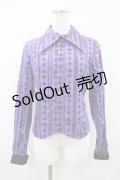 PUTUMAYO / トランプ編上げブラウス  パープル H-26-04-03-056-PT-BL-KB-ZH
