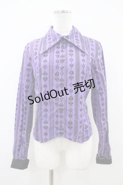 画像1: PUTUMAYO / トランプ編上げブラウス  パープル H-26-04-03-056-PT-BL-KB-ZH