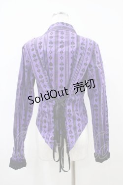 画像2: PUTUMAYO / トランプ編上げブラウス  パープル H-26-04-03-056-PT-BL-KB-ZH