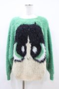 Candy Stripper / THE POWERPUFF GIRLS FACE KNIT  GREEN(BUTTERCUP) H-26-04-03-060-PU-TO-KB-ZH