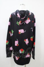 画像2: NieR Clothing / 総柄ZIPパーカー  いちごみるく/Nierちゃん H-26-04-03-066-PU-TO-KB-ZH (2)