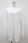 Candy Stripper / EGG FREAKS L/S Tシャツ  白 H-26-04-03-067-PU-TO-KB-ZH