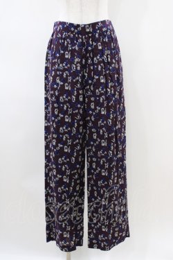 画像1: Jane Marple Dans Le Salon / Dance with roses dress pants  ボルドー H-26-04-03-009-JM-PA-KB-ZH