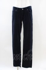画像1: Jane Marple Dans Le Salon / コットンベルベットパンツ  ネイビー H-26-04-03-012-JM-PA-KB-ZT339 (1)