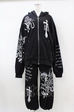 画像1: DimMoire / CORE SIGILパーカー＆パンツ  ブラック H-26-04-03-014-0-OP-KB-ZH