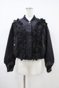 Jane Marple / Front frill padding jacket ジャケット  ブラック H-26-04-03-016-JM-JA-KB-ZH