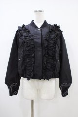 Jane Marple / Front frill padding jacket ジャケット  ブラック H-26-04-03-016-JM-JA-KB-ZH