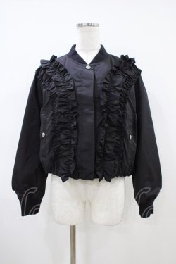 画像1: Jane Marple / Front frill padding jacket ジャケット  ブラック H-26-04-03-016-JM-JA-KB-ZH