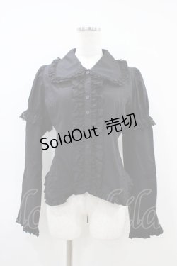 画像1: PUTUMAYO / 2WAYフリルブラウス  黒 H-26-04-03-017-PT-BL-AK-ZH