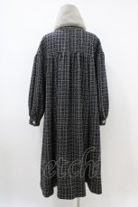 画像2: Maison de minette / Glitter tweed coat&fur tippet  navy H-26-04-03-018-LO-CO-KB-ZTC054 (2)