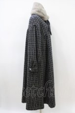 画像3: Maison de minette / Glitter tweed coat&fur tippet  navy H-26-04-03-018-LO-CO-KB-ZTC054 (3)
