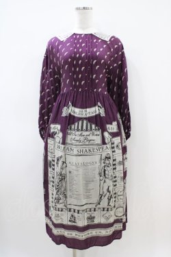 画像1: Jane Marple / Shakespeare's passageタブリエドレス  バイオレット H-26-04-03-022-JM-OP-KB-ZH