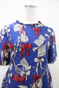 画像4: Jane Marple / Pieces of musicランタンスリーブドレス  ライトネイビー H-26-04-03-023-JM-OP-KB-ZH