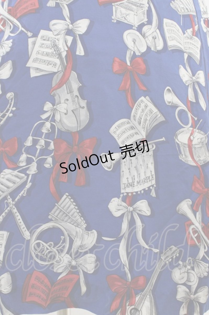 画像5: Jane Marple / Pieces of musicランタンスリーブドレス  ライトネイビー H-26-04-03-023-JM-OP-KB-ZH (5)