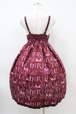 画像2: Shirley Temple / ロゴプリントジャンパースカート  ワイン H-26-04-03-025-ET-OP-KB-ZH