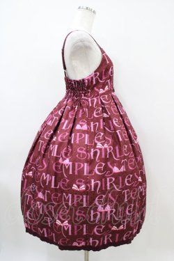 画像3: Shirley Temple / ロゴプリントジャンパースカート  ワイン H-26-04-03-025-ET-OP-KB-ZH