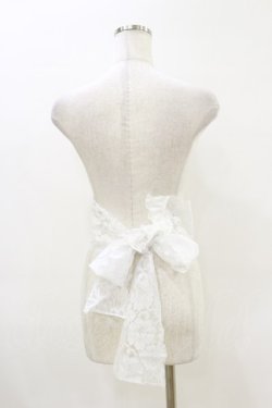 画像2: MARBLE / コルセット型フェミニンレースベルト  白 H-26-04-04-004-GO-ZA-AK-ZH