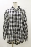NieR Clothing / チェックシャツ F 白×黒 H-26-04-04-041-PU-BL-AK-ZH