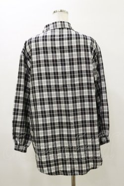 画像2: NieR Clothing / チェックシャツ F 白×黒 H-26-04-04-041-PU-BL-AK-ZH