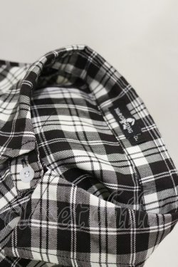 画像3: NieR Clothing / チェックシャツ F 白×黒 H-26-04-04-041-PU-BL-AK-ZH