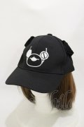 NieR Clothing / 犬耳付きPINK CAP【ちゃむちゃむ】  黒 H-26-04-04-006-PU-AC-AK-ZH
