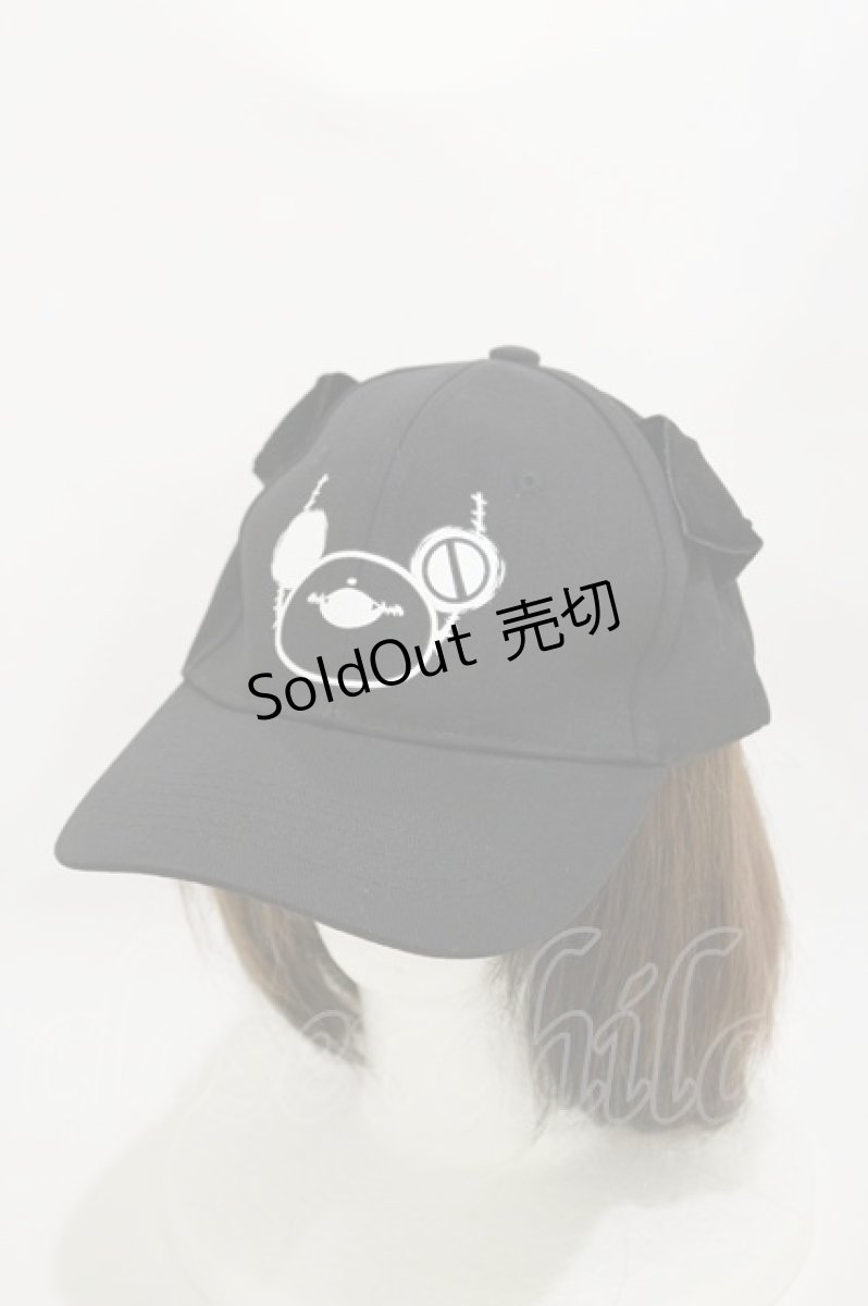 画像1: NieR Clothing / 犬耳付きPINK CAP【ちゃむちゃむ】  黒 H-26-04-04-006-PU-AC-AK-ZH (1)