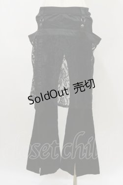 画像2: h.naoto Blood / レイヤードパンツ  黒 H-26-04-04-046-HN-PA-AK-ZH