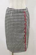 SOURPUSS / HOUNDSTOOTH BOMBSHELL SKIRT L ブラック H-26-04-04-048-PU-SK-KB-ZH