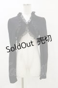 FRILL / バック刺繍ボレロ  黒 H-26-04-04-007-HN-TO-AK-ZH