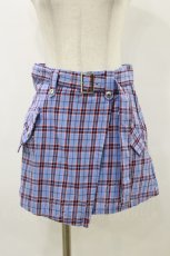 画像1: Candy Stripper / CHECK BELTED SKIRT S ブルー H-26-04-04-050-PU-SK-KB-ZH (1)