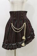 PUTUMAYO / Midnight Paradeアシメスカート  黒赤ストライプ/紺 H-26-04-04-052-PT-SK-KB-ZH