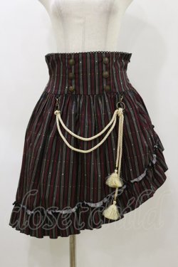 画像1: PUTUMAYO / Midnight Paradeアシメスカート  黒赤ストライプ/紺 H-26-04-04-052-PT-SK-KB-ZH