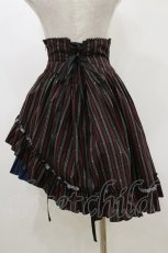 画像2: PUTUMAYO / Midnight Paradeアシメスカート  黒赤ストライプ/紺 H-26-04-04-052-PT-SK-KB-ZH (2)