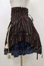 画像3: PUTUMAYO / Midnight Paradeアシメスカート  黒赤ストライプ/紺 H-26-04-04-052-PT-SK-KB-ZH (3)