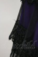 画像4: MR corset / レースレイヤードスカート  黒×紫 H-26-04-04-058-PU-SK-AK-ZH (4)