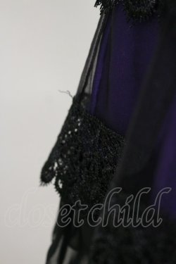 画像4: MR corset / レースレイヤードスカート  黒×紫 H-26-04-04-058-PU-SK-AK-ZH