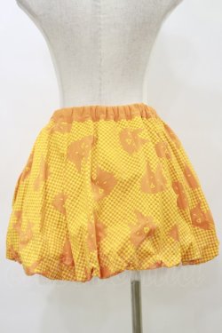 画像2: MINT NeKO / チェックプリントバルーンスカート  オレンジ H-26-04-04-060-HN-SK-AK-ZH