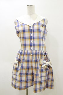 ワンピース katie NO COUNTRY double collar mini dres NO COUNTRY