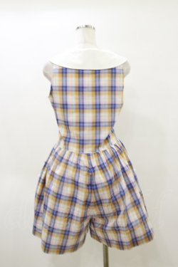 画像2: Katie / SHAKE A CHECK! play suit - ブルー H-26-04-04-066-LO-OP-KB-ZH