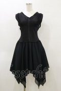 MR corset / コルセット風切替ノースリーブワンピース  黒 H-26-04-04-068-PU-OP-AK-ZH