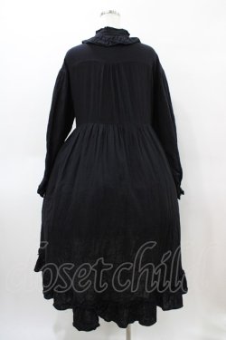 画像2: NIBBLE POISON / ガーゼフリルシャツワンピース M ブラック H-26-04-04-1037-0-OP-NS-ZH