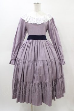 画像1: marcHenTica / ストライプワンピース Free パープル H-26-04-04-1039-LO-OP-NS-ZH