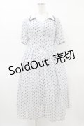 F&A / リップルドット柄クレリックワンピース Free L/GRAY×BK H-26-04-04-1041-LO-OP-NS-ZH