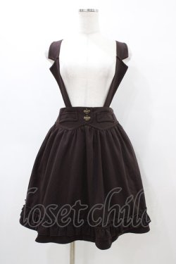 画像1: axes femme / サスペンダースカート M ブラウン H-26-04-04-1046-AX-SK-NS-ZH