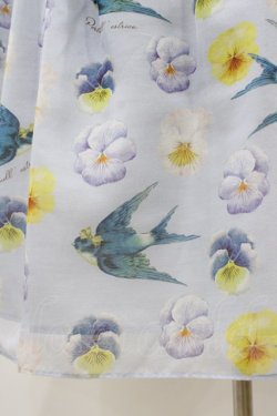 画像3: Perla nell' ostrica / パンジープリントスカート Free サックス H-26-04-04-1048-EL-SK-NS-ZH