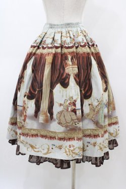 画像2: axes femme NOSTALGIE / 絵画柄スカート M ブラウン H-26-04-04-1049-AX-SK-NS-ZH