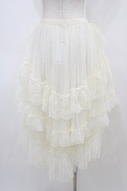 画像2: 名紗店（海外ロリータブランド） / オーバースカート L アイボリー H-26-04-04-1054-0-SK-NS-ZH