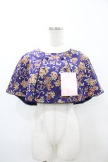 画像1: metamorphose / ゴブラン風くまちゃんダブルボタンケープ サイズ1 ネイビー H-26-04-04-1057-ME-TO-NS-ZH (1)